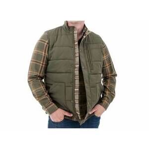 NEW OLD RANCH jameson recycled quilted vest in olive